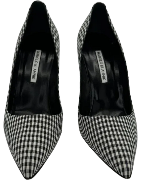 Manolo Blahnik Women's Black/White Gingham Stiletto