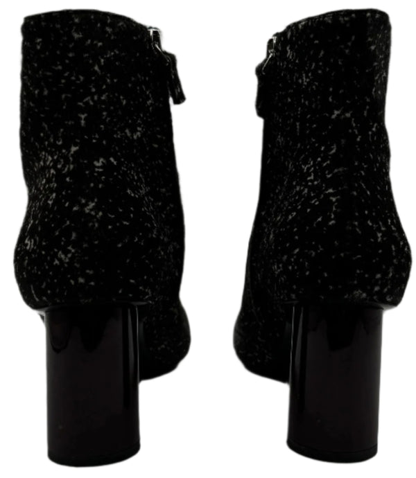 PROENZA SCHOULER black pony fur marled ankle boots - Sz 39.5