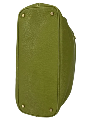 Loro Piana Sage Leather Globe Tote Bag
