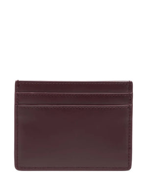 Saint Laurent Leather Card Holder - New In Box- Hot Wine