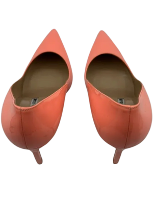Manolo Blahnik “BB” Pointy-Toe Pumps in Coral 2014 Resort Collection
