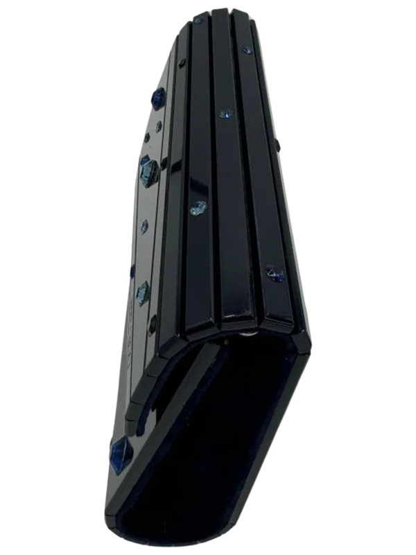 JIMMY CHOO Candy Crystal Chain Clutch Midnight Blue