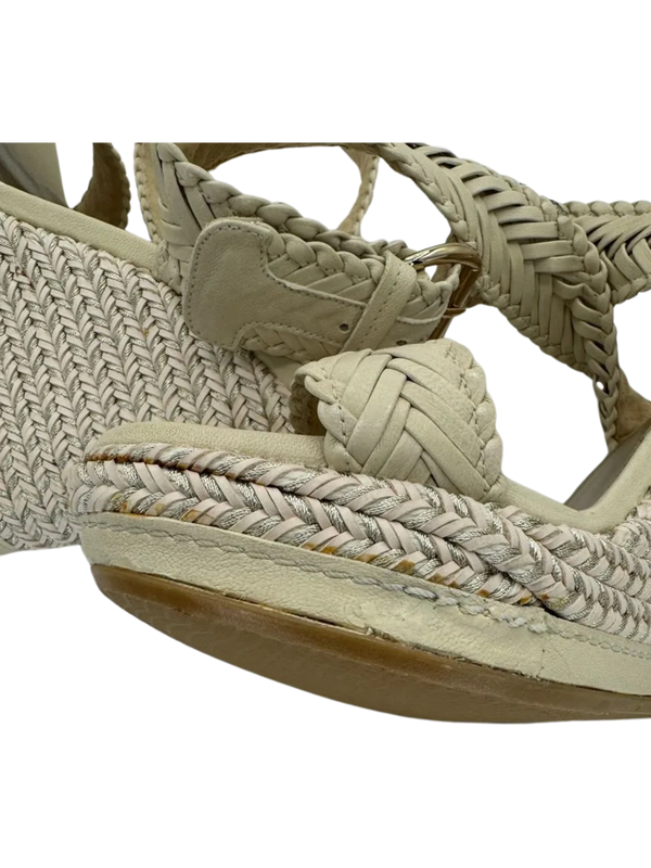 Stuart Weitzman Elixir Braided Leather Wedge Sandal *NEW*