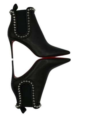 Christian Louboutin - Capaboot 85mm Spiked Napa Stiletto Ankle Boot Sz. 39.5