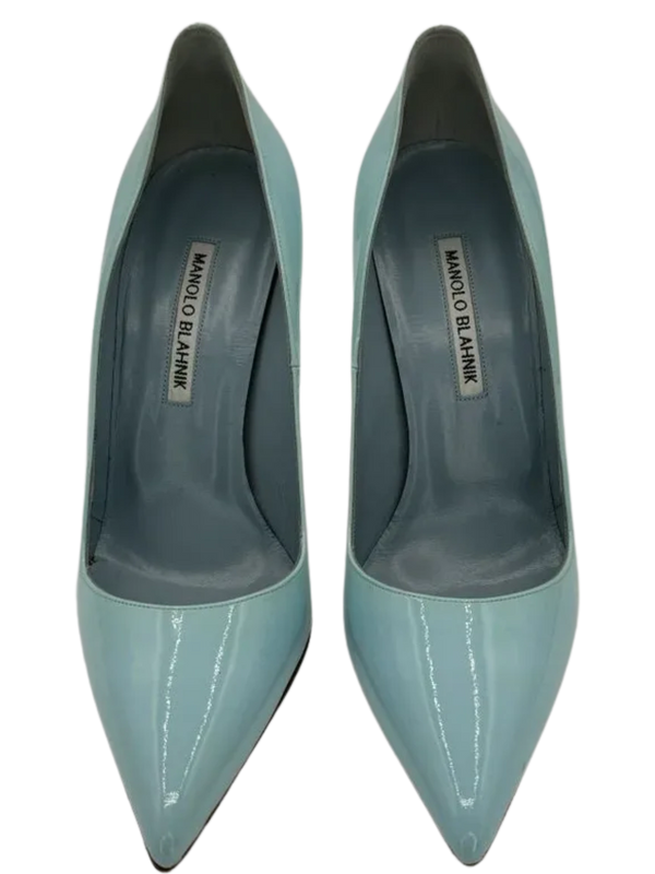 Manolo Blahnik BB Patent Leather Point-Toe Pumps