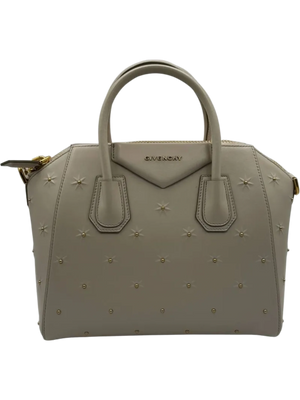 Givenchy Calfskin Studded Antigona Ecru