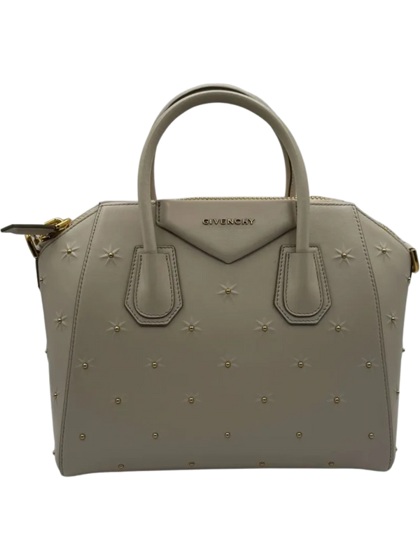Givenchy Calfskin Studded Antigona Ecru