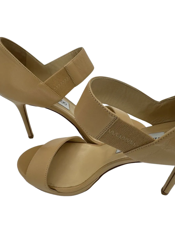 Jimmy Choo Alana Leather Double-Band Sandals