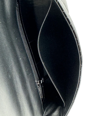 Christian Dior Black Patent Leather Caro Medium Bag