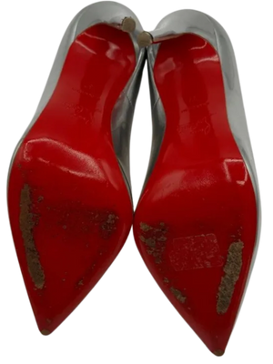 Christian Louboutin SO KATE 120 Metallic Silver Stiletto Heels