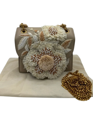 Oscar De La Renta - Mini TRO Nappa Raffia Embroidered Bag