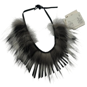 Brunello Cucinelli Fox Fur & Leather Necklace