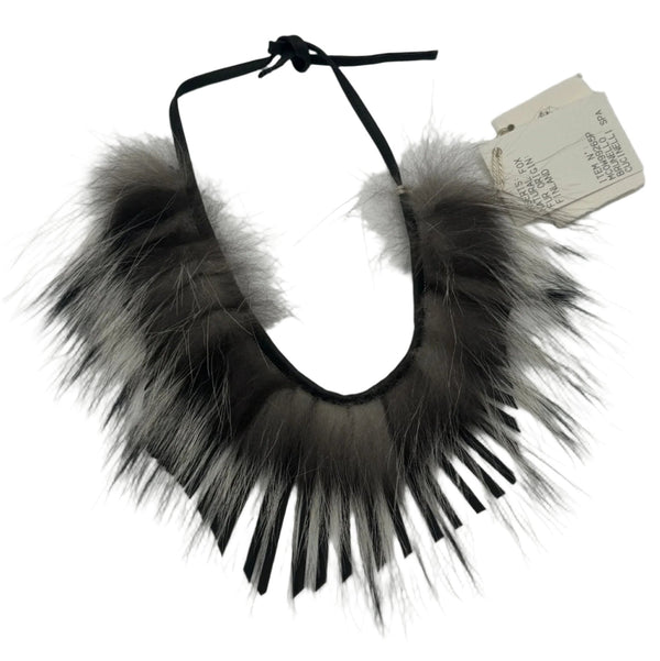 Brunello Cucinelli Fox Fur & Leather Necklace