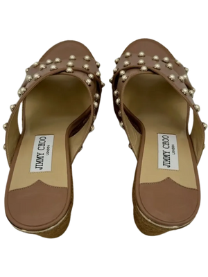 Jimmy Choo Dovina Studded Wedge Sandals *NEW*