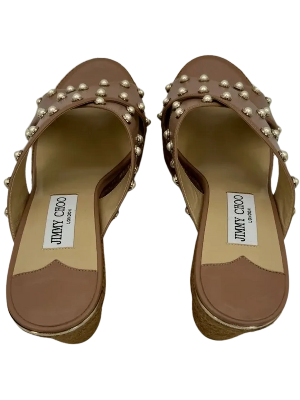 Jimmy Choo Dovina Studded Wedge Sandals *NEW*