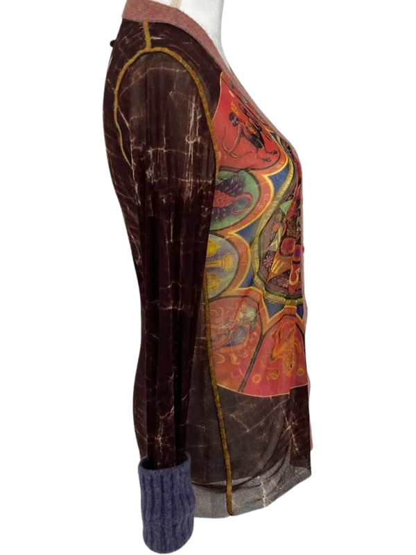 Jean Paul Gaultier F/W 1998  Zodiac/Astrology Mesh Cardigan- Vintage