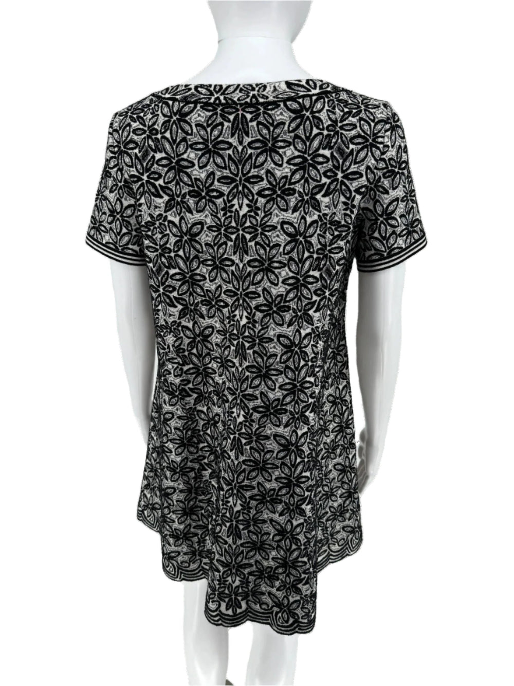 Alaia Iconic Stretch Knit Cap Sleeve Boat Neck A-line Mini Dress – Size 42