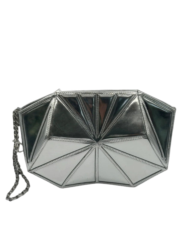 Chanel Midnight Swim Silver Clutch in Patent Leather S/S 2012