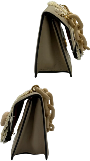 Oscar De La Renta - Mini TRO Nappa Raffia Embroidered Bag