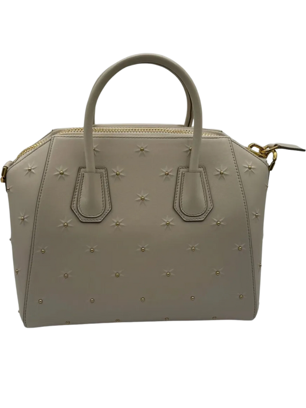 Givenchy Calfskin Studded Antigona Ecru