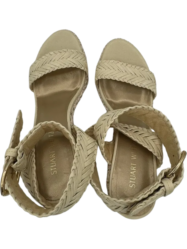 Stuart Weitzman Elixir Braided Leather Wedge Sandal *NEW*