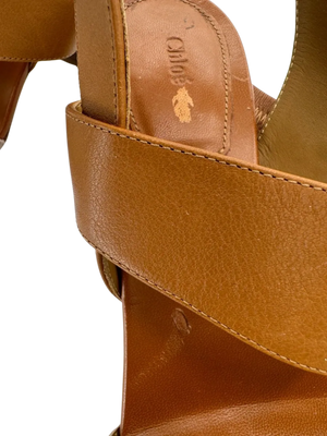 Chloe Mia Two Tone Block Heel Sandals