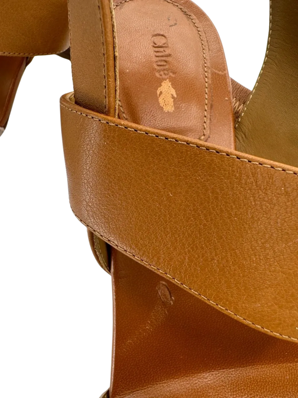 Chloe Mia Two Tone Block Heel Sandals