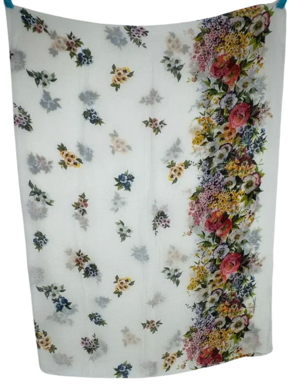 Dolce & Gabbana NWT Multicolor Floral Print Shawl