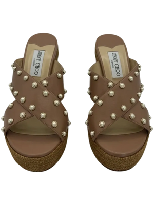 Jimmy Choo Dovina Studded Wedge Sandals *NEW*