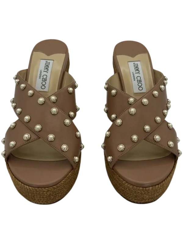 Jimmy Choo Dovina Studded Wedge Sandals *NEW*