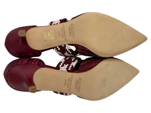 Malone Souliers Maisie Leather Slippers In Fuchsia *NEW*