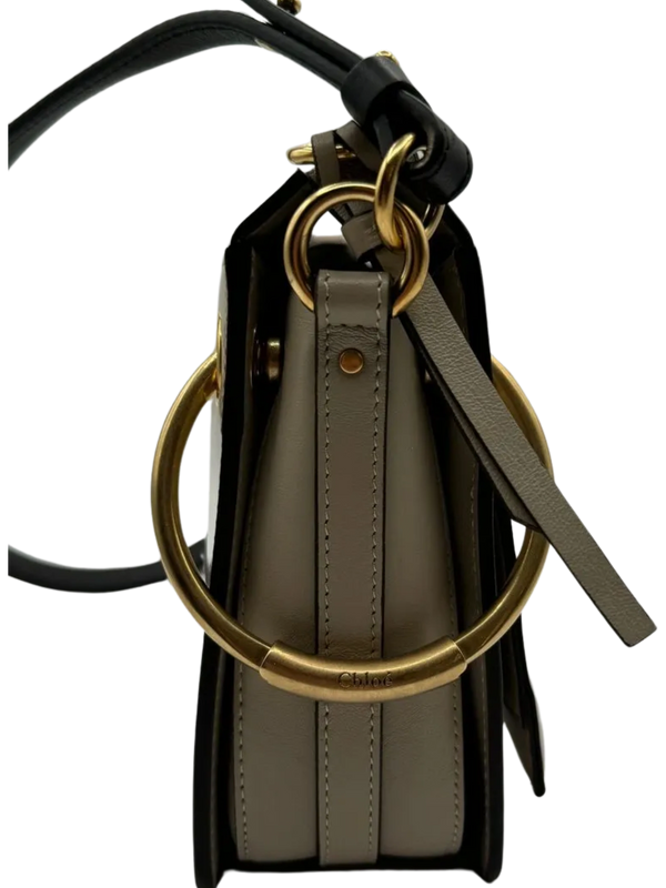 Chloe Calfskin Suede Small Roy Bag Motty Grey *NEW*