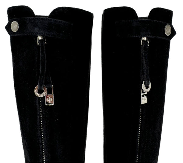 Loro Piana “Jeanne” Suede Knee Boots - Sz 39