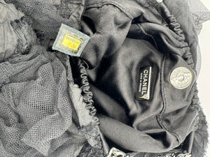 Chanel Satin Camellia Shoulder Bag