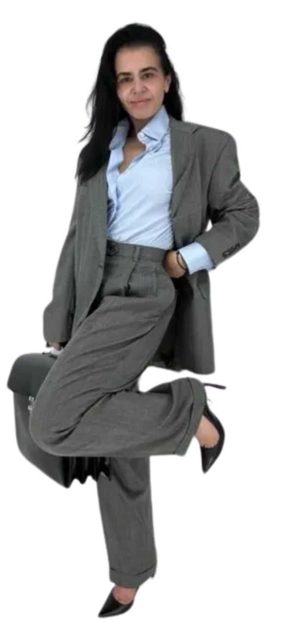 Burberry Suit - Pale Blue Stripe- Vintage