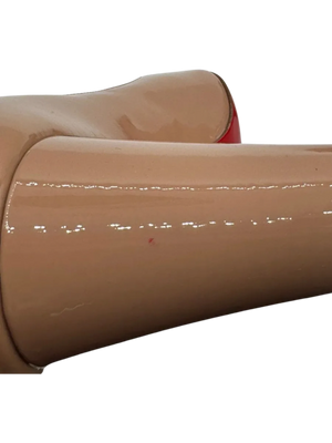 Christian Louboutin Patent Gena 85 Pumps Nude *NEW*