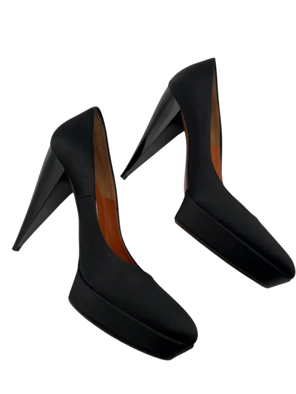 Lanvin 2006 Silk Satin Platforms