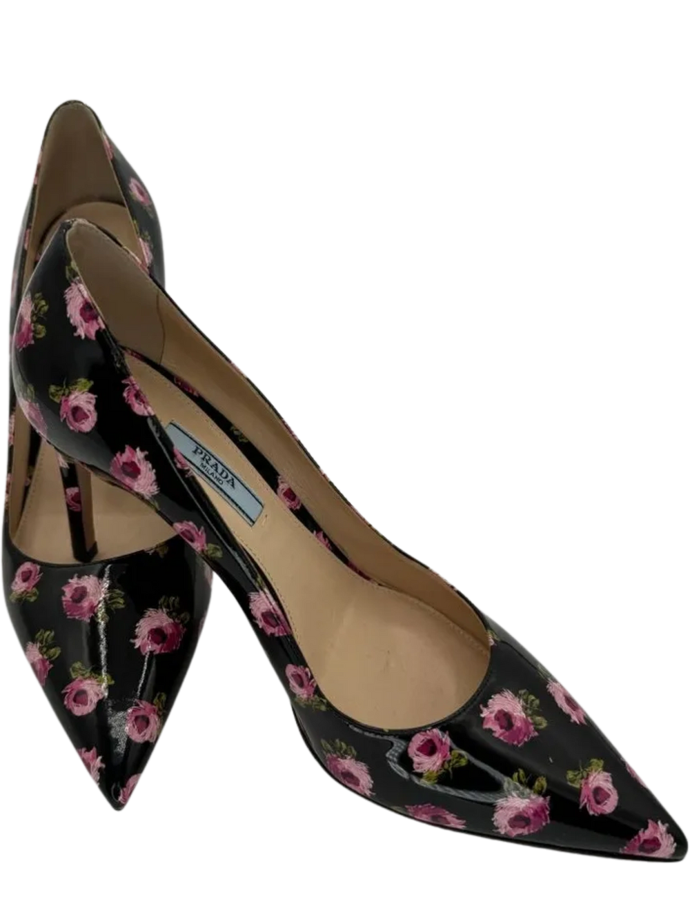 Prada Floral Patent Pumps *NEW*