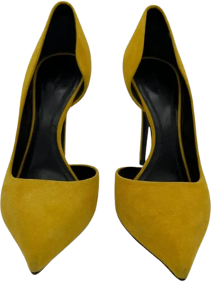 Celine Yellow Suede D'Orsay Pumps - *NEW*