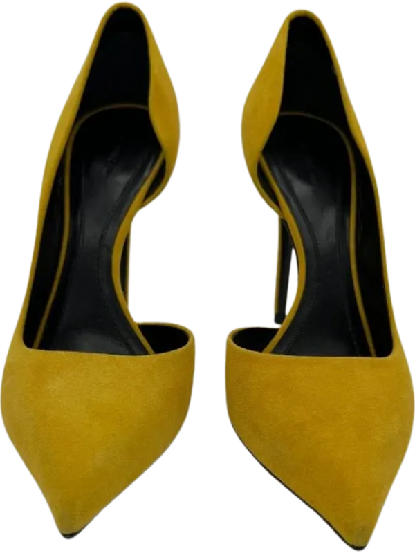 Celine Yellow Suede D'Orsay Pumps - *NEW*