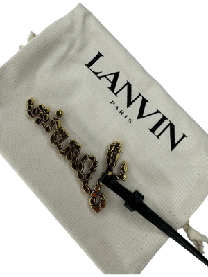 Lanvin Jewelled Logo Detailed Belt