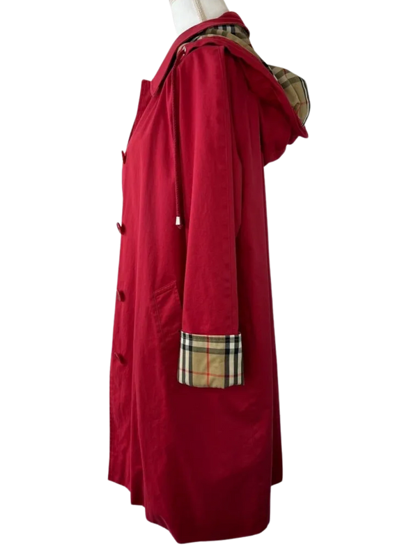 Burberry Nova Check Hooded Trench Coat