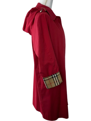 Burberry Nova Check Hooded Trench Coat