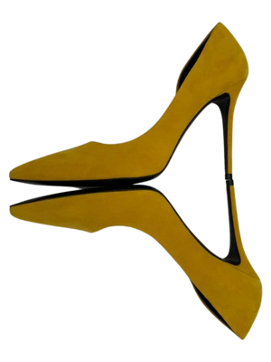 Celine Yellow Suede D'Orsay Pumps - *NEW*