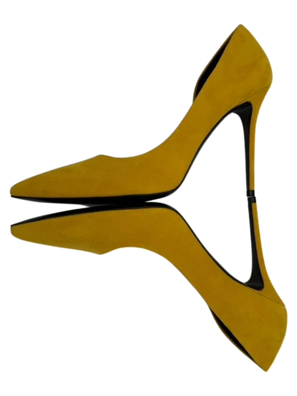 Celine Yellow Suede D'Orsay Pumps - *NEW*