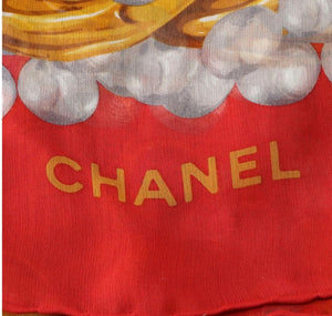 Chanel Gripoix Silk/Chiffon Scarf Large