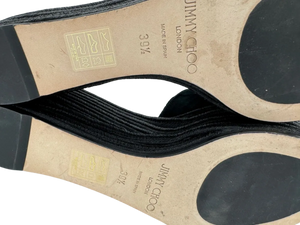 Jimmy Choo Deedee Liquid Velvet Jute Wedge Sandals *NEW*