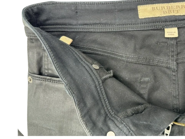 Burberry Wax Coated Skinny Low Rise