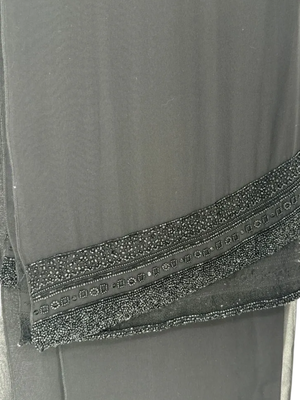 Pamella Roland Beaded Trim Sheer Shawl