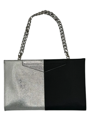 Fendi Grande Colorblock Clutch Leather